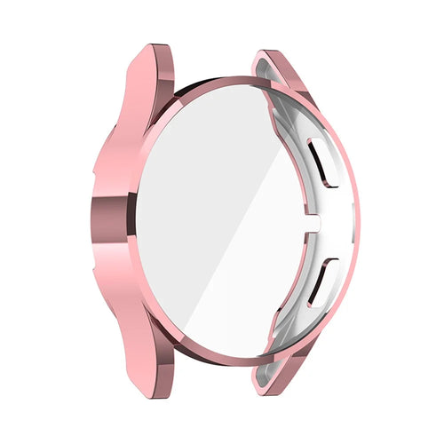 Electroplating Design TPU Smart Watch Protective Case Cover for Samsung Galaxy Watch4 44mm SM-R870 - Pink - 1