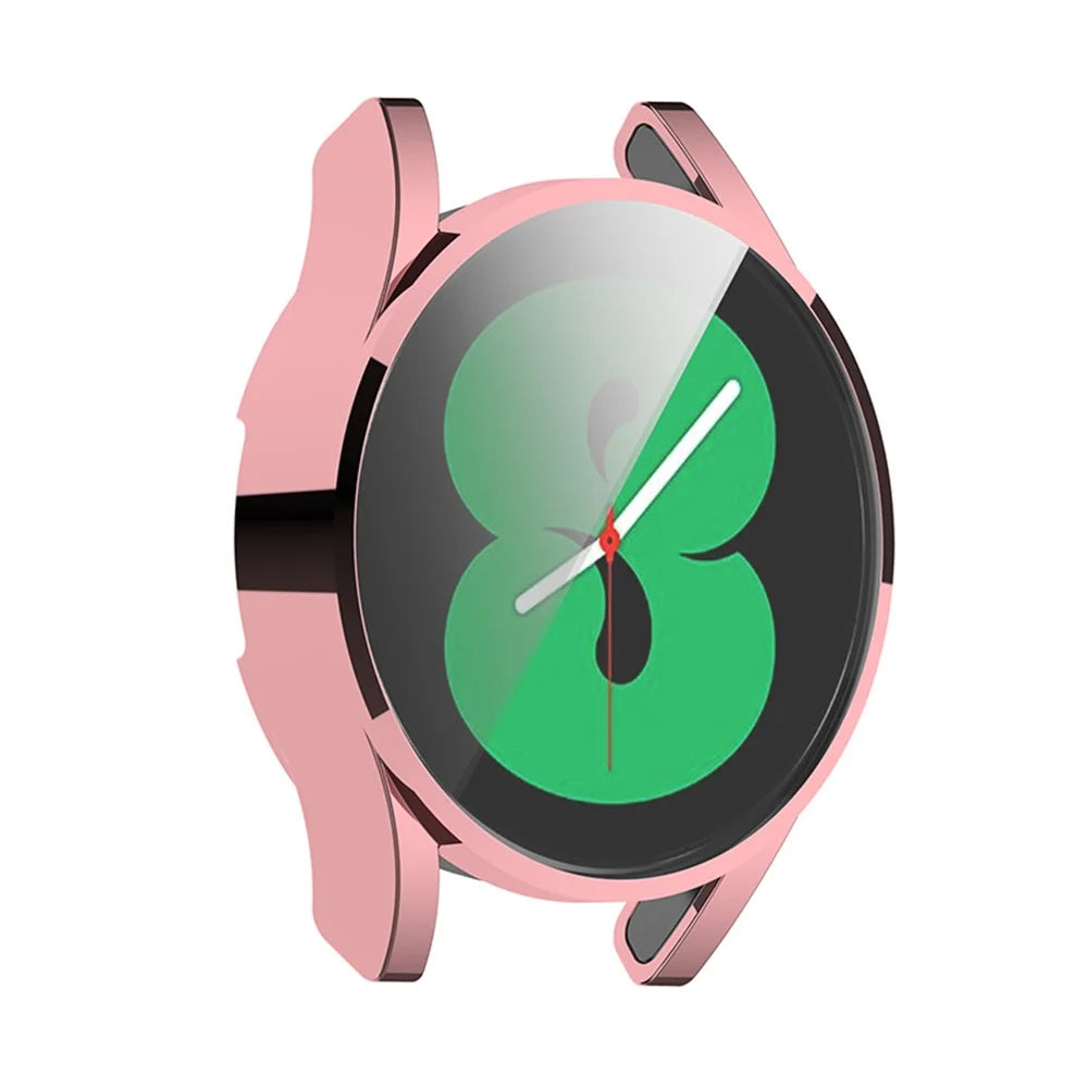 Electroplating Design TPU Smart Watch Protective Case Cover for Samsung Galaxy Watch4 44mm SM-R870 - Pink - 4