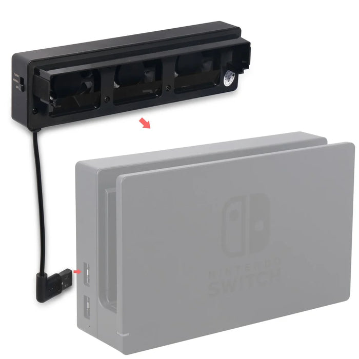 DOBE TNS-1719 3-Fan USB Cooling Fan Cooler for Nintendo Switch Game Console Holder - 3