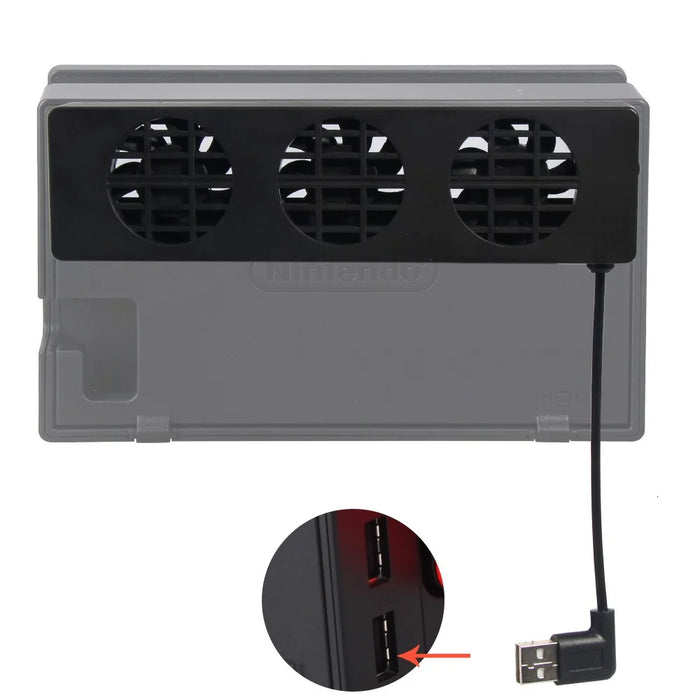 DOBE TNS-1719 3-Fan USB Cooling Fan Cooler for Nintendo Switch Game Console Holder - 4