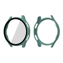 ENKAY HAT PRINCE for Samsung Galaxy Watch4 40mm Rubberized Hard PC Cover with Tempered Glass - Green - 1
