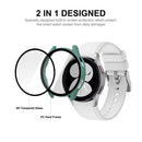 ENKAY HAT PRINCE for Samsung Galaxy Watch4 40mm Rubberized Hard PC Cover with Tempered Glass - Green - 2