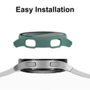 ENKAY HAT PRINCE for Samsung Galaxy Watch4 40mm Rubberized Hard PC Cover with Tempered Glass - Green - 7