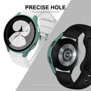 ENKAY HAT PRINCE 2-in-1 Design Rubberized Hard PC Case with 9H Tempered Glass Screen Protector for Samsung Galaxy Watch4 44mm - Green - 4