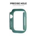 ENKAY HAT PRINCE Full Coverage Rubberized PC Cover Case with PMMA Tempered Glass Film for Apple Watch Series 9 / 8 / 7 45mm - Green - 2