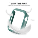 ENKAY HAT PRINCE Full Coverage Rubberized PC Cover Case with PMMA Tempered Glass Film for Apple Watch Series 9 / 8 / 7 45mm - Green - 3