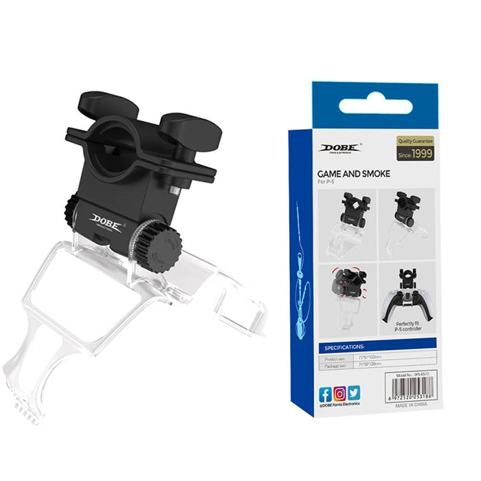DOBE TP5-0573 Adjustable Game Smoke Pipe Holder Clip Hookah Gamepad Joystick Clamp Bracket for PS5 Wireless Controller - 1