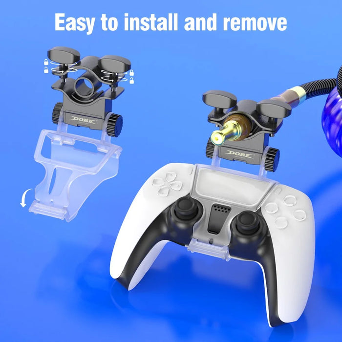 DOBE TP5-0573 Adjustable Game Smoke Pipe Holder Clip Hookah Gamepad Joystick Clamp Bracket for PS5 Wireless Controller - 3