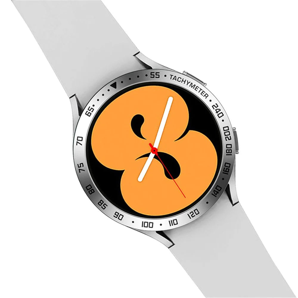 Stainless Steel Watch Bezel Anti-scratch Ring Cover for Samsung Galaxy Watch4 44mm - Silver/Black - 3
