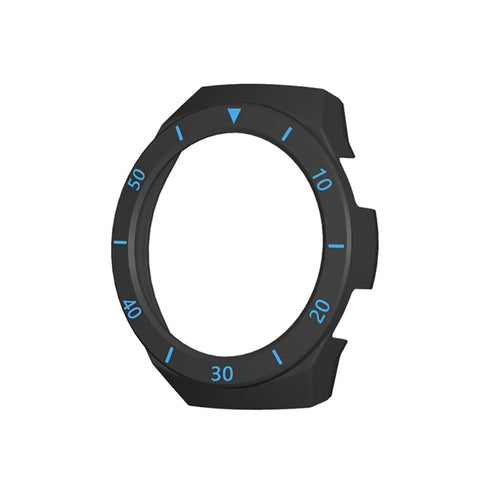 Dual Color Smart Watch Frame PC Case Cover Protector with Scale for Huawei Watch GT 2e - Black / Blue - 1