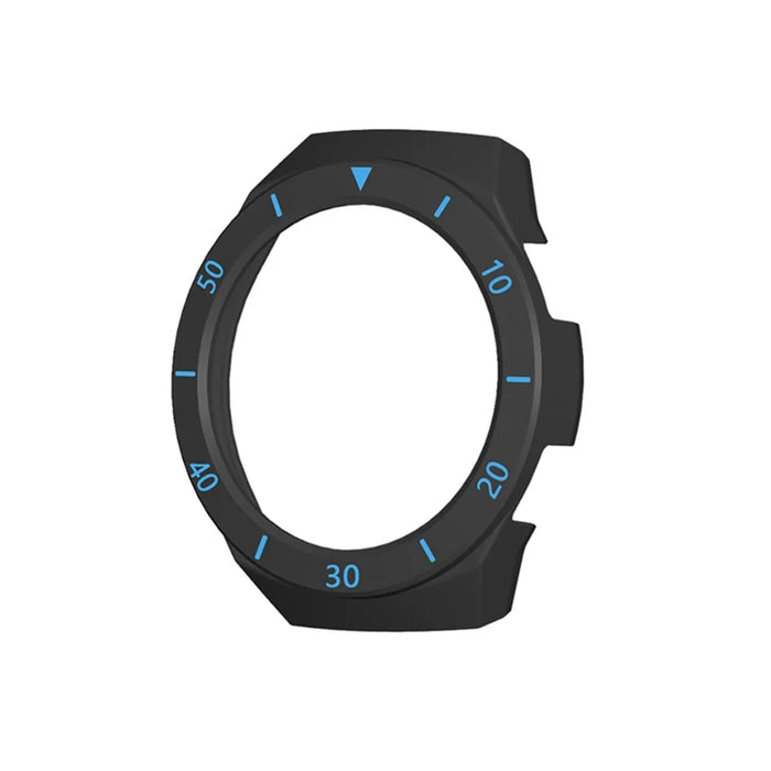 Dual Color Smart Watch Frame PC Case Cover Protector with Scale for Huawei Watch GT 2e - Black / Blue - 1