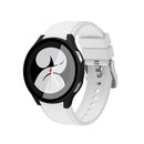 All-Around Rubberized Hard PC Case with Touch Sensitive Tempered Glass Screen Protector for Samsung Galaxy Watch4 44mm - Black - 3