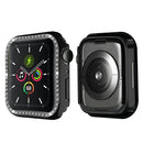 Rhinestones Decor Hard PC Watch Case Frame Cover for Apple Watch Series 9 / 8 / 7 45mm - Black - 1