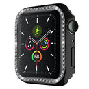 Rhinestones Decor Hard PC Watch Case Frame Cover for Apple Watch Series 9 / 8 / 7 45mm - Black - 2