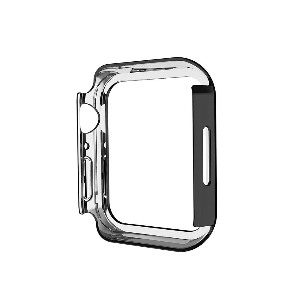 For Apple Watch Series 9 / 8 / 7 41mm Shiny Rhinestones PC Smart Watch Case Cover Frame Protector - Black - 6