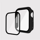 2-in-1 9H Tempered Glass Film Matte Hard PC Watch Case Cover for Apple Watch Series 9 / 8 / 7 45mm - Black - 6