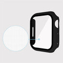 2-in-1 9H Tempered Glass Film Matte Hard PC Watch Case Cover for Apple Watch Series 9 / 8 / 7 45mm - Black - 7