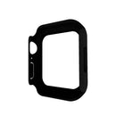 For Apple Watch Series 9 / 8 / 7 41mm Matte PC Watch Case Cover + Tempered Glass Screen Protector - Black - 5