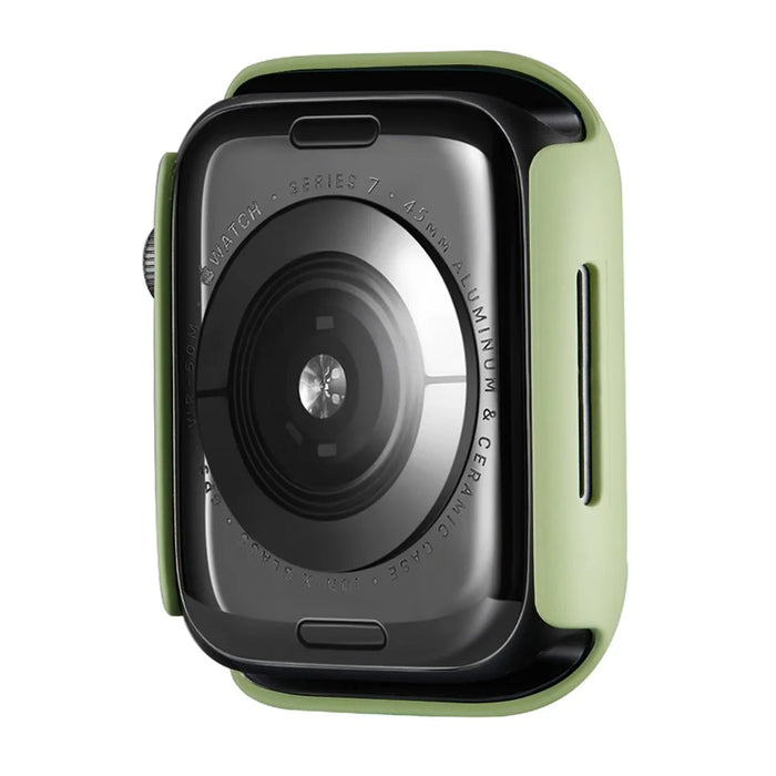 Hard PC Rubberized Watch Case Frame Cover for Apple Watch Series 9 / 8 / 7 41mm - Light Green - 5