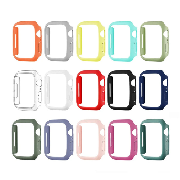 Hard PC Rubberized Watch Case Frame Cover for Apple Watch Series 9 / 8 / 7 41mm - Light Green - 6