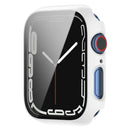 For Apple Watch Series 9 / 8 / 7 41mm 2-in-1 Scratch Resistant Hard PC Case with Tempered Glass Screen Protector - White - 3