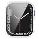 For Apple Watch Series 9 / 8 / 7 41mm 2-in-1 Scratch Resistant Hard PC Case with Tempered Glass Screen Protector - White - 4