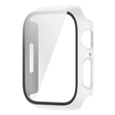 For Apple Watch Series 9 / 8 / 7 41mm 2-in-1 Scratch Resistant Hard PC Case with Tempered Glass Screen Protector - White - 6