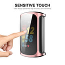 ENKAY HAT PRINCE Drop-resistant Electroplated TPU Smart Watch Case Cover Protector for Fitbit Charge 6 / 5 - Pink - 5
