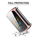 ENKAY HAT PRINCE Drop-resistant Electroplated TPU Smart Watch Case Cover Protector for Fitbit Charge 6 / 5 - Pink - 6