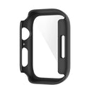 PC Frame with Tempered Glass Screen Protector Watch Case Cover for Apple Watch Series 9 / 8 / 7 45mm - Black - 2