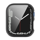 PC Frame with Tempered Glass Screen Protector Watch Case Cover for Apple Watch Series 9 / 8 / 7 45mm - Black - 4