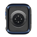 For Apple Watch Series 9 / 8 / 7 41mm Drop-proof PC Frame with Tempered Glass Screen Protector Integrated Watch Case - Black - 5