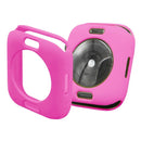 For Apple Watch Series 9 / 8 / 7 41mm Candy Color Soft TPU Smart Watch Case Frame Cover Protector - Hot Pink - 2