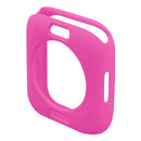 For Apple Watch Series 9 / 8 / 7 41mm Candy Color Soft TPU Smart Watch Case Frame Cover Protector - Hot Pink - 4
