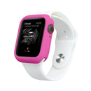For Apple Watch Series 9 / 8 / 7 41mm Candy Color Soft TPU Smart Watch Case Frame Cover Protector - Hot Pink - 5