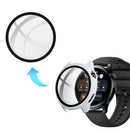 Hard PC Protective Watch Frame Case with HD Anti-Scratch Tempered Glass Screen Protector 46mm for Huawei Watch 3 - White - 3