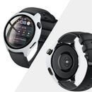 Hard PC Protective Watch Frame Case with HD Anti-Scratch Tempered Glass Screen Protector 46mm for Huawei Watch 3 - White - 6