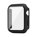 IMAK Hard PC Cover Case with Tempered Glass Screen Protector for Apple Watch Series SE3 / SE2 / SE1 /  6 / 5 / 4 44mm - Black - 5