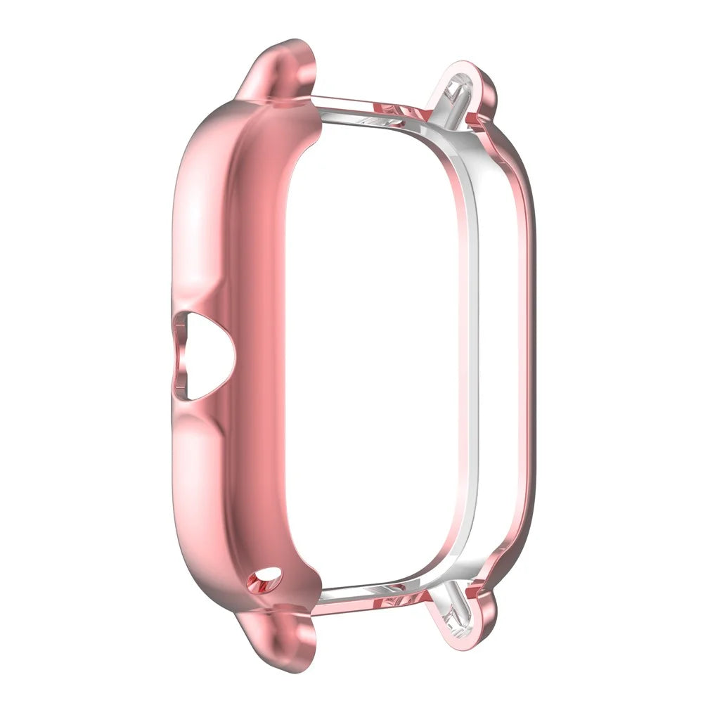 Electroplating Soft TPU Protective Watch Case Full Around Replacement Protector Cover for Huami Amazfit GTS3 - Pink - 2