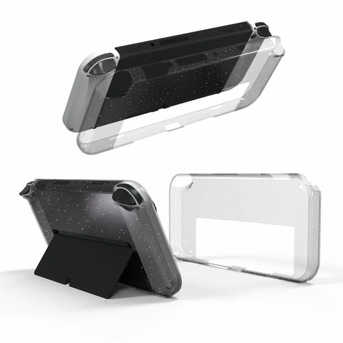 JYS JYS-NS220 Glitter Transparent Anti-skid TPU Protective Case Drop-proof Cover for Nintendo Switch OLED - 1