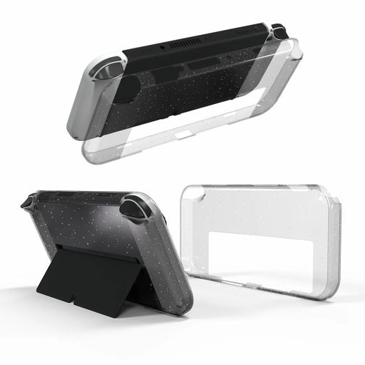 JYS JYS-NS220 Glitter Transparent Anti-skid TPU Protective Case Drop-proof Cover for Nintendo Switch OLED - 1