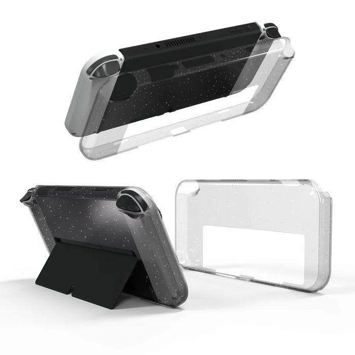 JYS JYS-NS220 Glitter Transparent Anti-skid TPU Protective Case Drop-proof Cover for Nintendo Switch OLED - 1