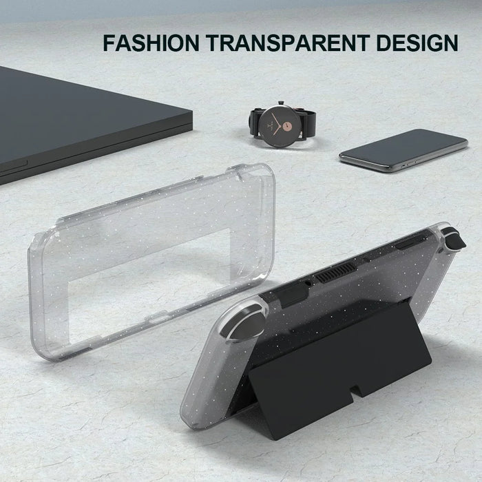 JYS JYS-NS220 Glitter Transparent Anti-skid TPU Protective Case Drop-proof Cover for Nintendo Switch OLED - 5