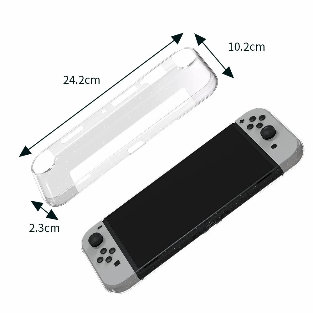 JYS JYS-NS220 Glitter Transparent Anti-skid TPU Protective Case Drop-proof Cover for Nintendo Switch OLED - 7