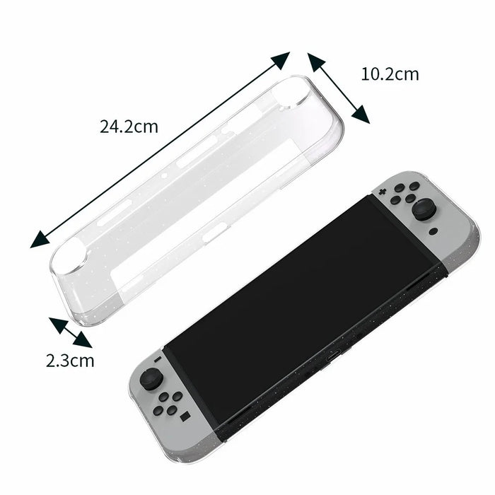 JYS JYS-NS220 Glitter Transparent Anti-skid TPU Protective Case Drop-proof Cover for Nintendo Switch OLED - 7