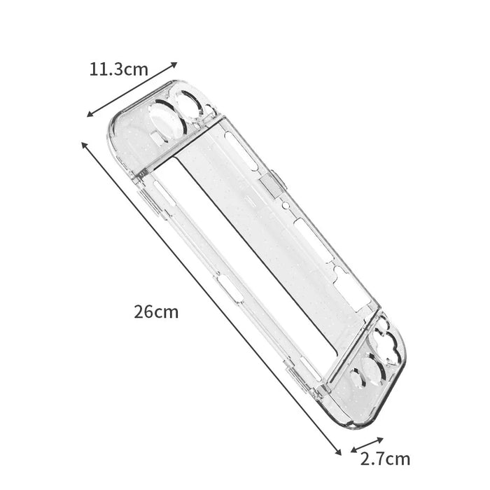 JYS JYS-NS221 Detachable Transparent Glitter PC Protective Case Drop-proof Cover for Nintendo Switch OLED - 5