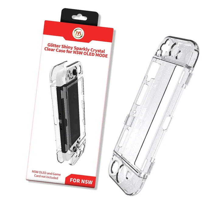 JYS JYS-NS221 Detachable Transparent Glitter PC Protective Case Drop-proof Cover for Nintendo Switch OLED - 6
