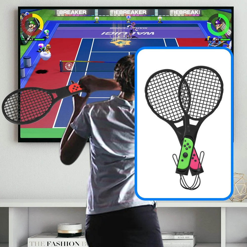 JYS JYS-NS215 10-in-1 Motion Control Grips Holder Golf Clubs Wrist Dance Band Handle Leg Strap Tennis Racket Game Accessories Set for Nintendo Switch - 4
