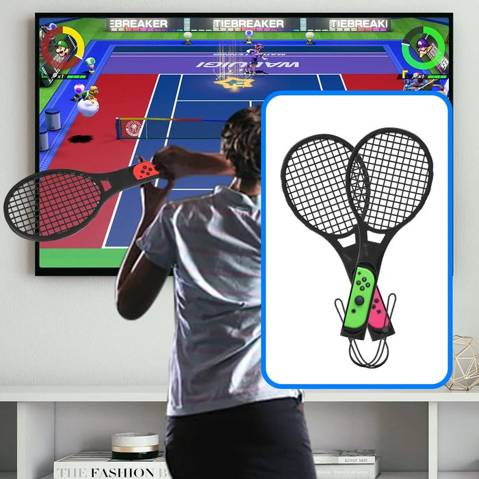 JYS JYS-NS215 10-in-1 Motion Control Grips Holder Golf Clubs Wrist Dance Band Handle Leg Strap Tennis Racket Game Accessories Set for Nintendo Switch - 4