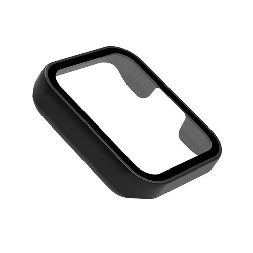 Anti-Scratch Matte PC All-Around Protective Case with Tempered Glass Screen Protector for Xiaomi Redmi Watch 2 - Black - 1